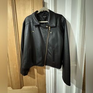JCrew Vegan Leather Motorcycle Jacket XXL NWOT
